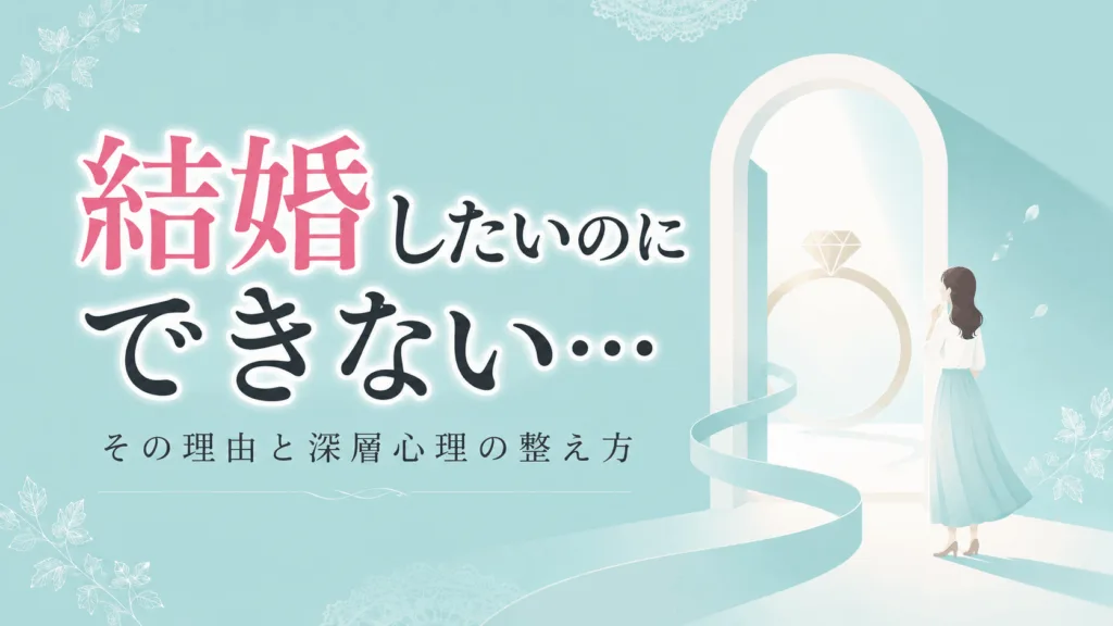 結婚したいのにできない理由と深層心理の整え方のアイキャッチ画像