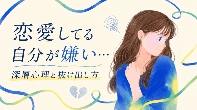恋愛している自分が嫌いな女性が悩んでいる様子