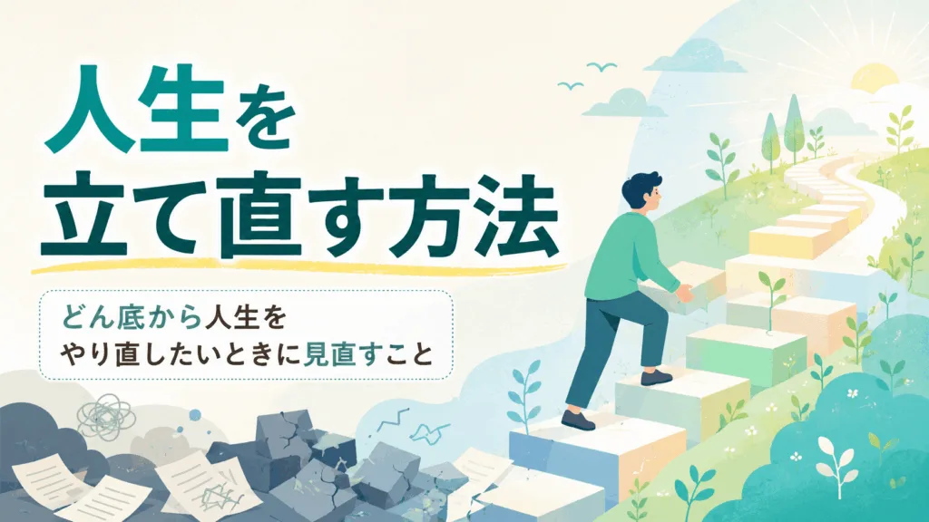 「人生を立て直したい」と感じたら再出発のサインのアイキャッチ画像