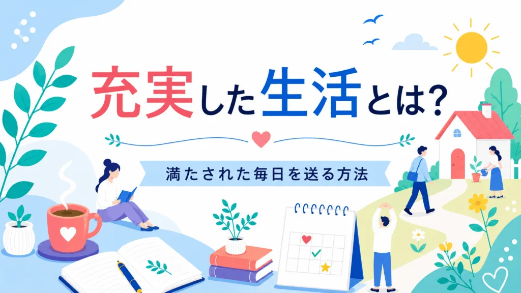 充実した生活とは？意味と例、満たされた毎日を送る方法のアイキャッチ画像
