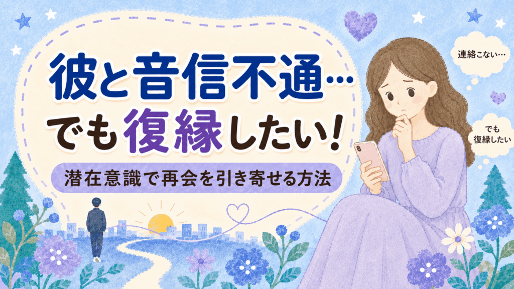 音信不通の彼と復縁したくて悩む女性のイラスト