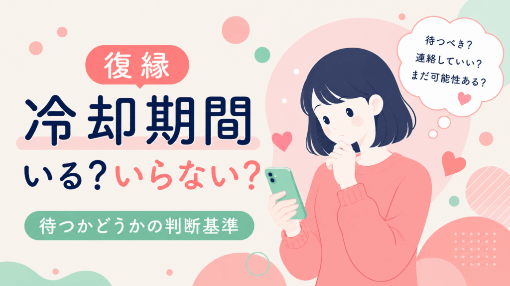 復縁で冷却期間が必要かどうかの判断基準について考えるイラスト