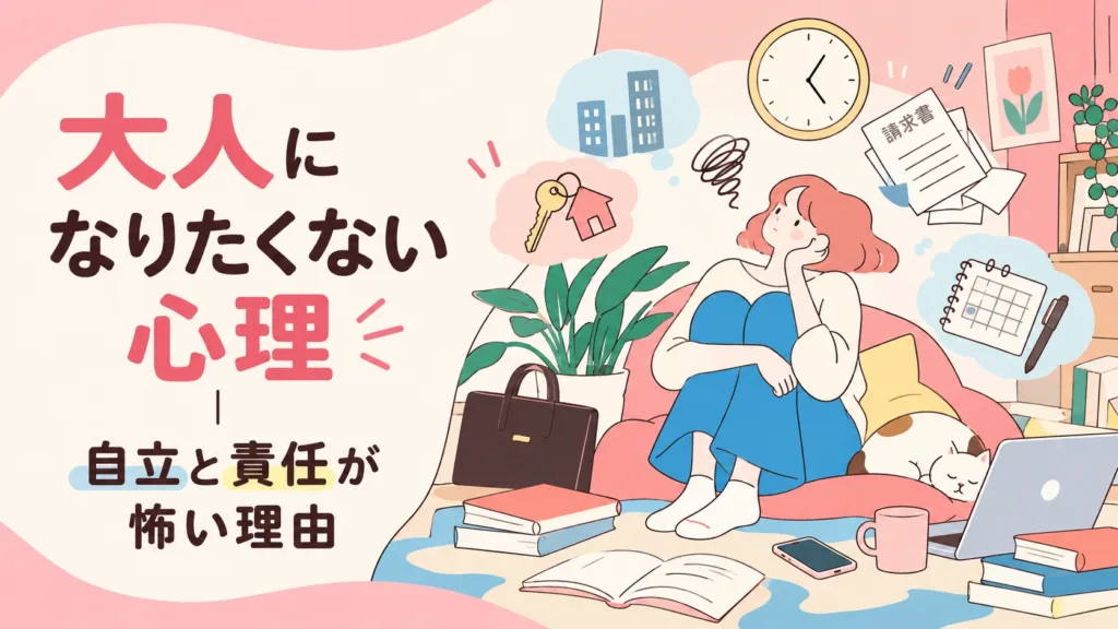 大人になりたくない心理｜自立と責任が怖い理由