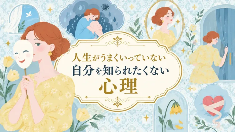 人生がうまくいっていない自分を知られたくない心理