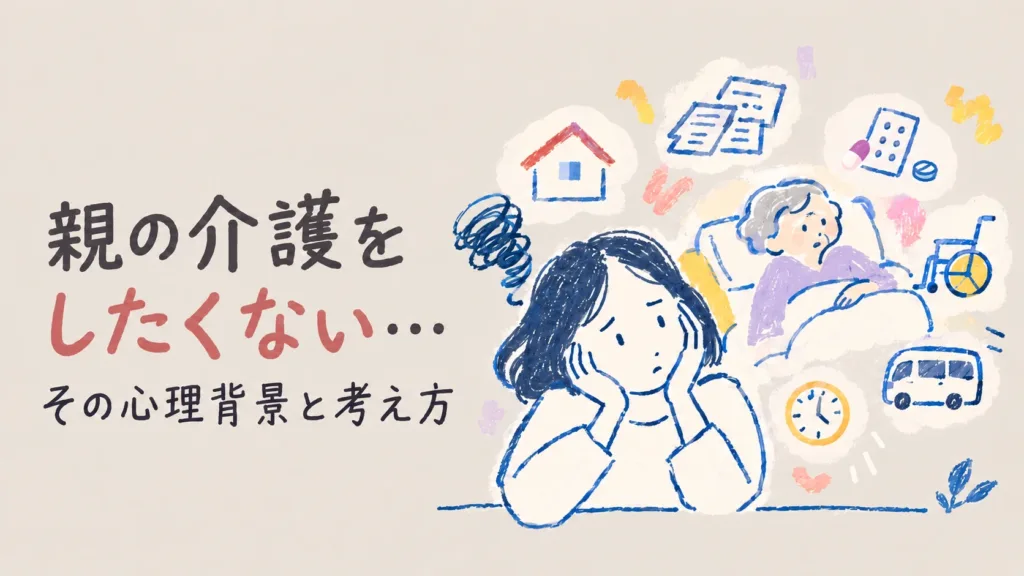 親の介護をしたくないときの考え方