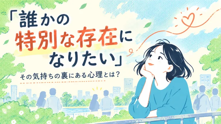 「誰かの特別な存在になりたい」その気持ちの裏にある心理とは？